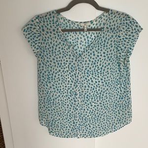 Silk animal print blouse